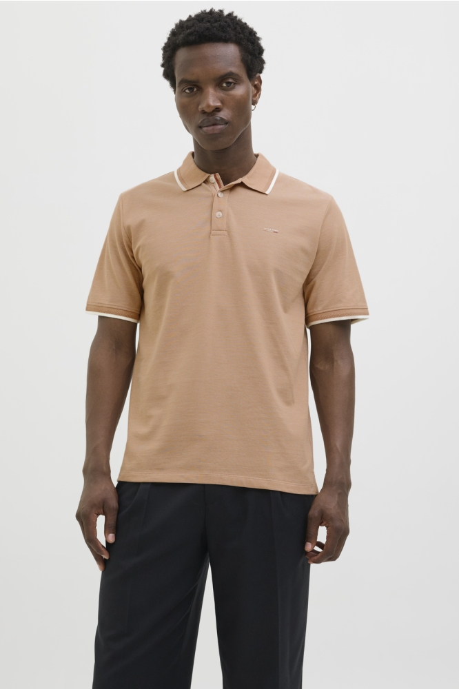 JPRBLUALVES SS POLO SN 12274681 CAFE CREME